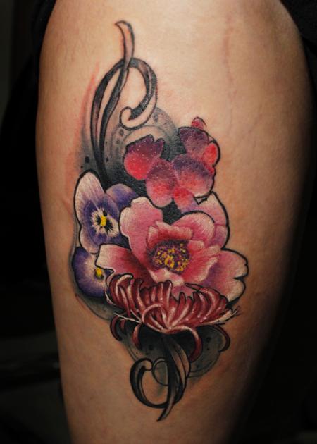 Tattoos - Family Flowers - 132105